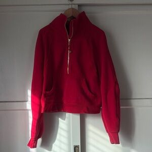 lululemon athletica Red Half-Zip Sweatshirt Year of the Dragon Gold Hardware